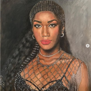 “IZA” óleo sobre tela 60 x 60 cm.